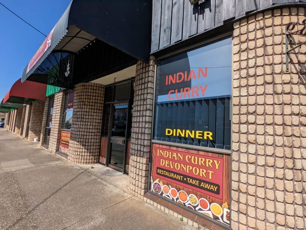 indian curry front of store