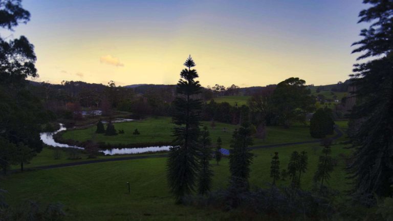 Scenic view of the Tasmanian Arboretum in Devonport, Australia